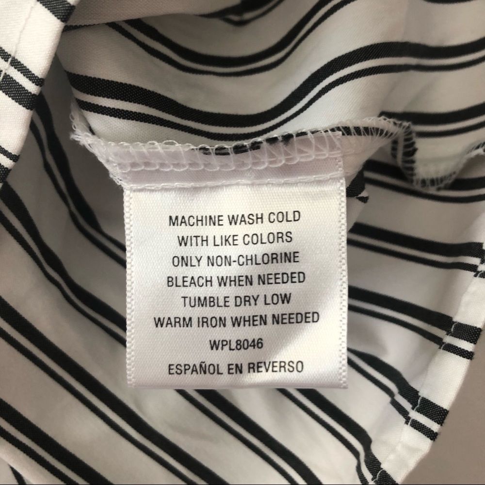 Bar 3 Off the Shoulder Fold Over Striped Blouse - Picture 6 of 7